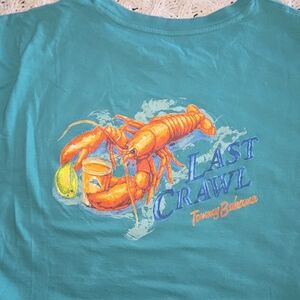 Tommy Bahama Men's Last Crawl Graphic Crew Neck Tee Teal XXXL Lobster Shot Glass